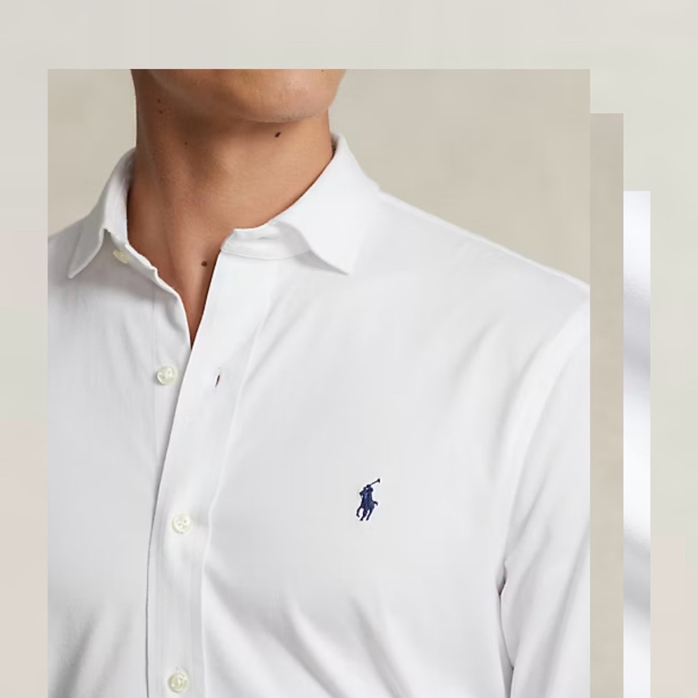 Ralph Lauren Jersey Spread-Collar Shirt - XL